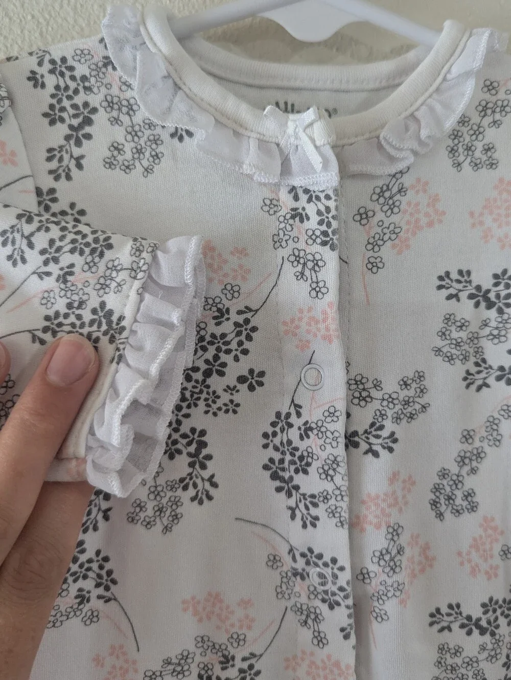 Floral Sleeper With Ruffles